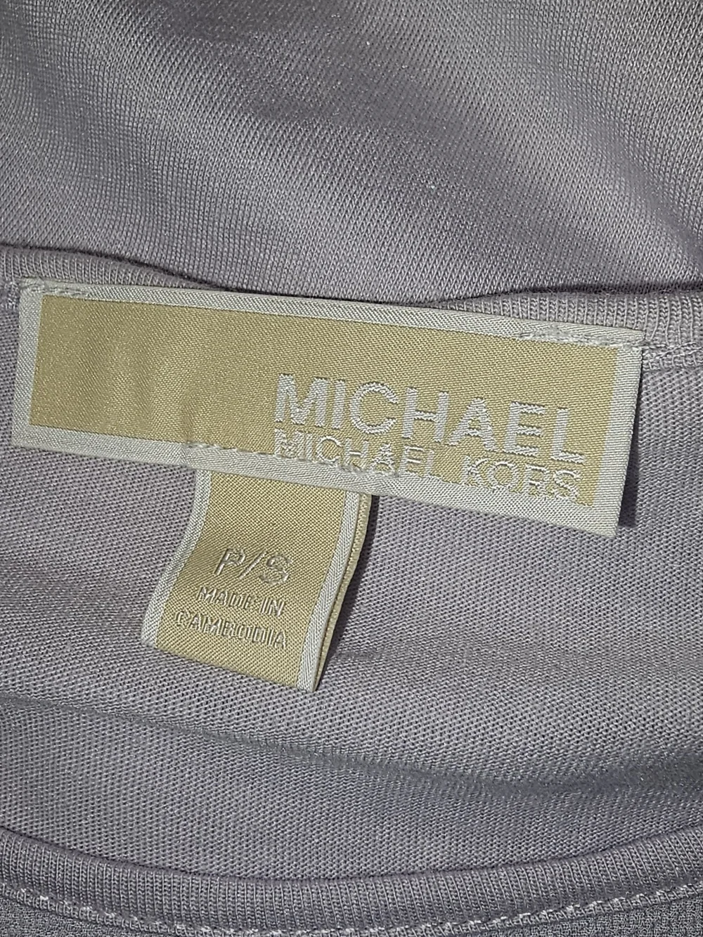 Michael Kors Light Lavender Short Sleeve Tie-Hem Petite Tee